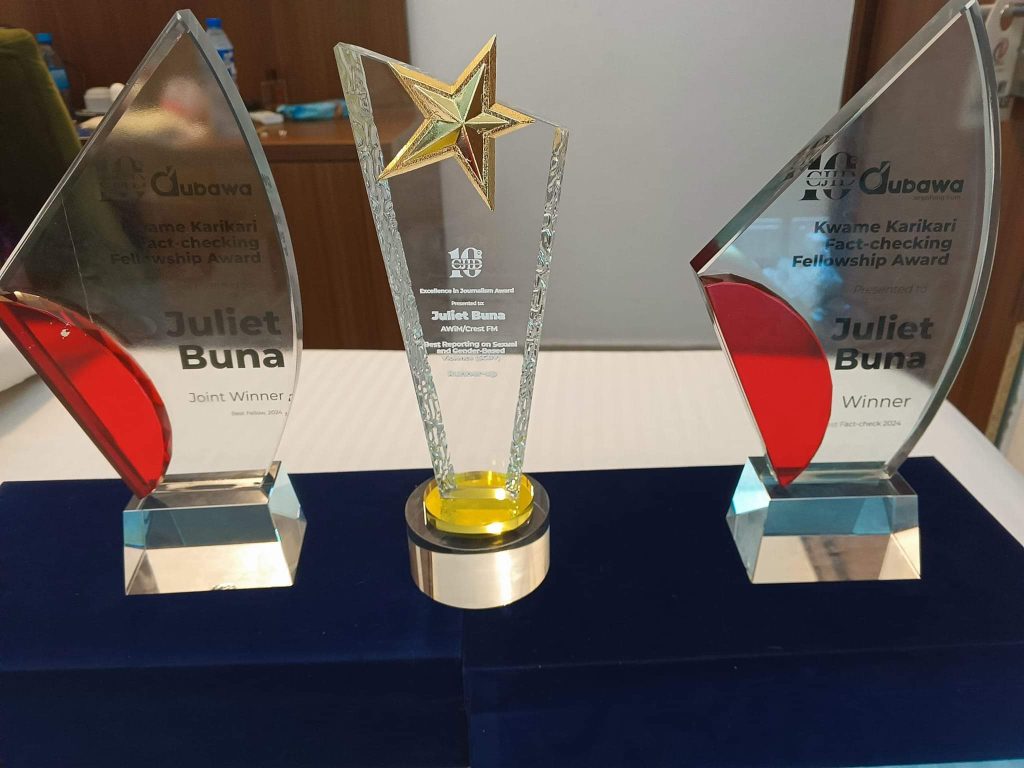 Juliet Buna claimed three prestigious awards at the event. 